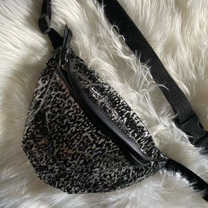 Black Animal Print Transparent Fanny Pack